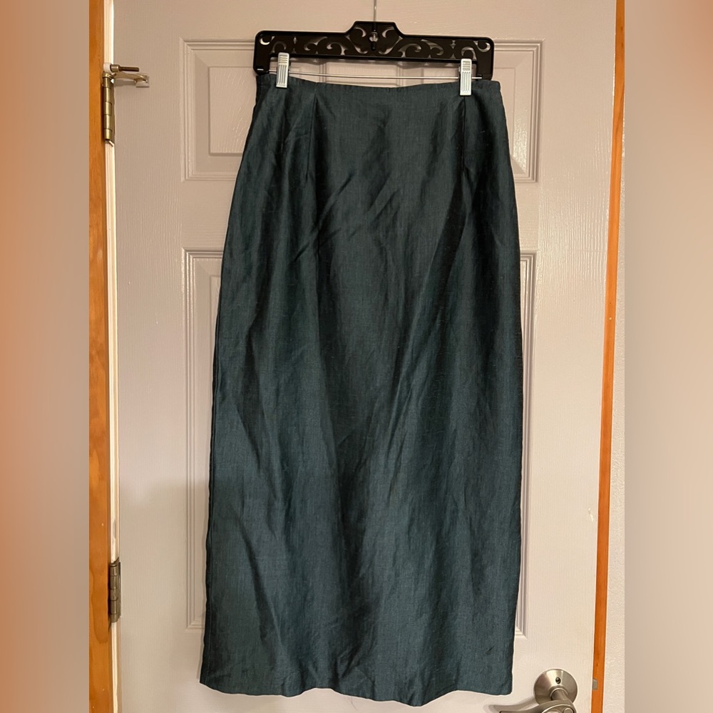 Vintage Laura Ashley linen skirt, size 10